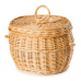 Peony Creamy White Willow Cremation Ashes Casket - 'Natural Woven Funeral Products'